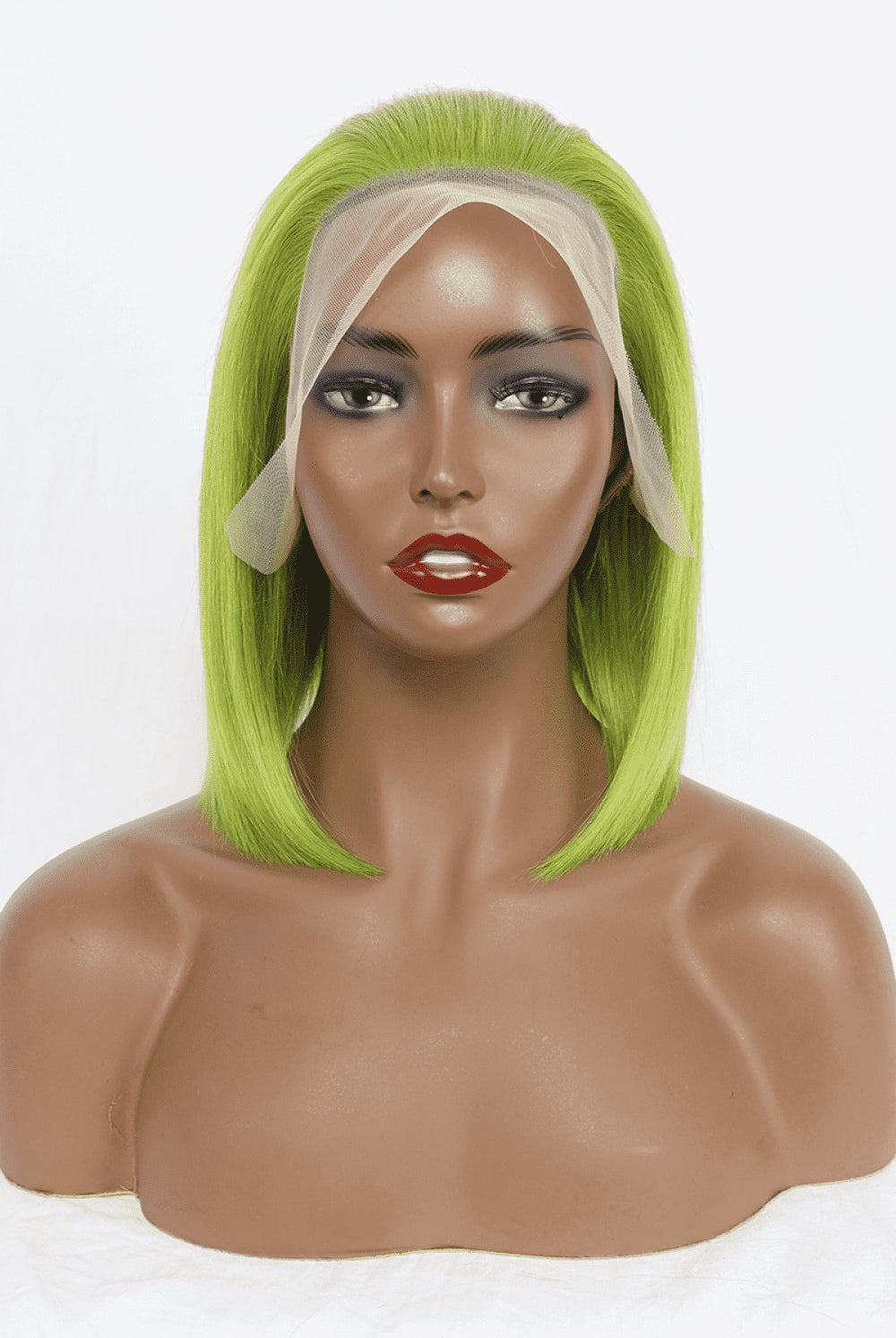 12" 140g Lace Front Wigs Human Hair in Lime 150% Density - GemThreads Boutique 12" 140g Lace Front Wigs Human Hair in Lime 150% Density