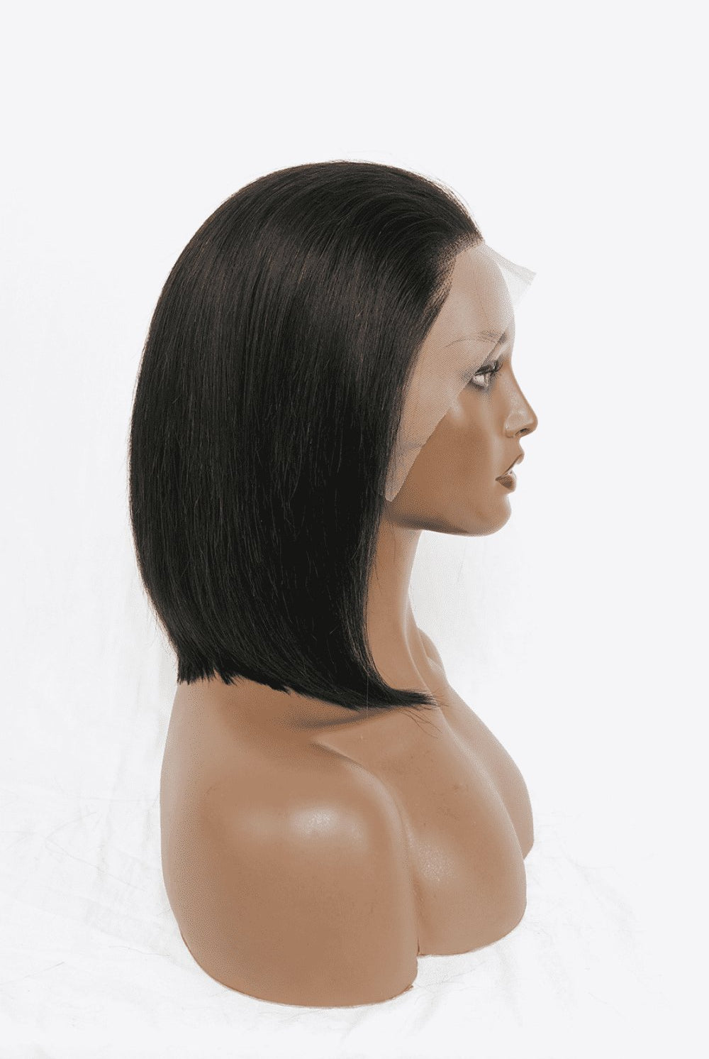 12" 140g Lace Front Wigs Human Hair in Natural Color 150% Density - GemThreads Boutique