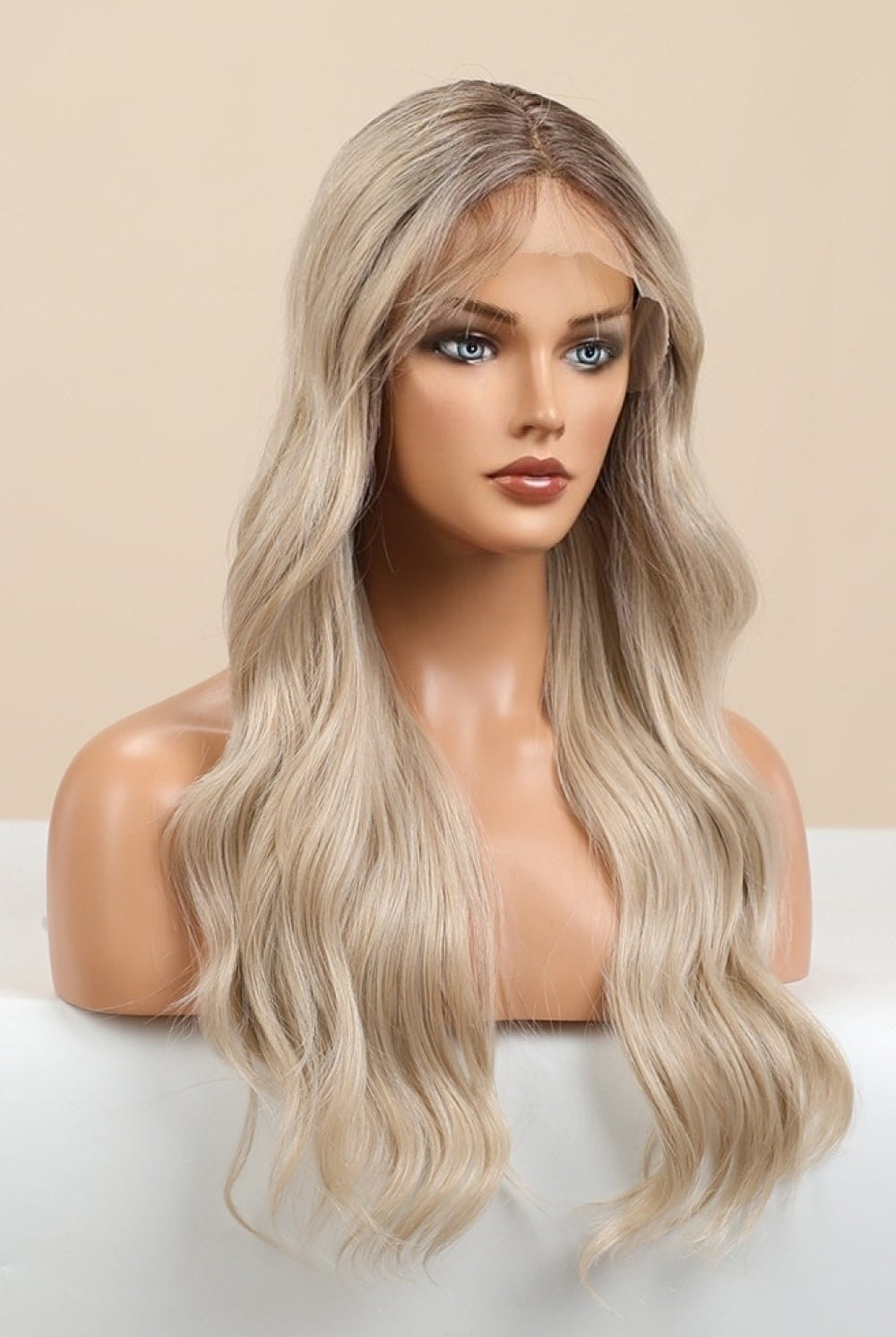 13*2" Wave Lace Front Synthetic Wigs in Gold 26" Long 150% Density - GemThreads Boutique