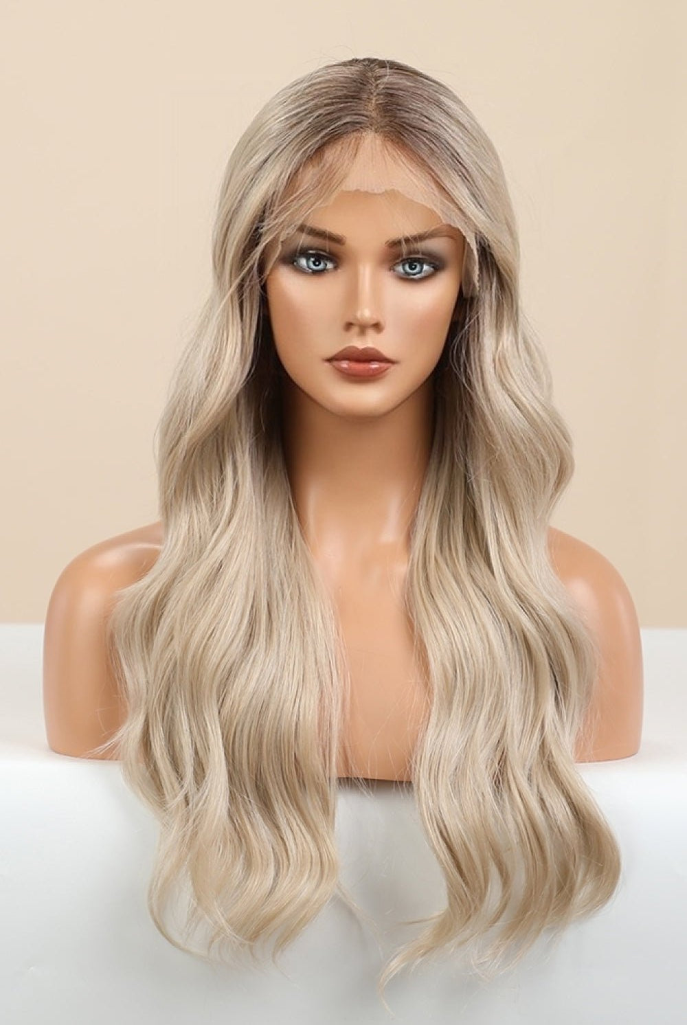 13*2" Wave Lace Front Synthetic Wigs in Gold 26" Long 150% Density - GemThreads Boutique