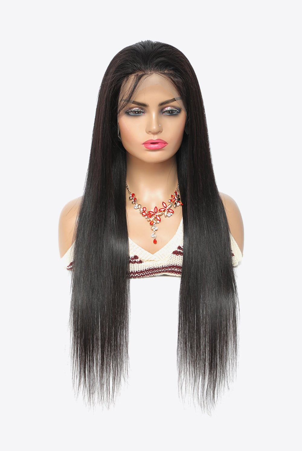 18" 13x4 Lace Front Wigs Virgin Hair Natural Color 150% Density - GemThreads Boutique