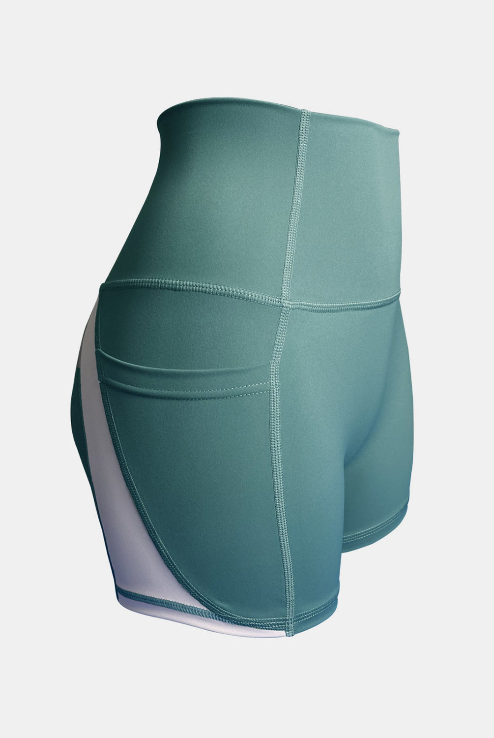 Athlete in dynamic active shorts featuring a practical pocket, ready for a workout session.