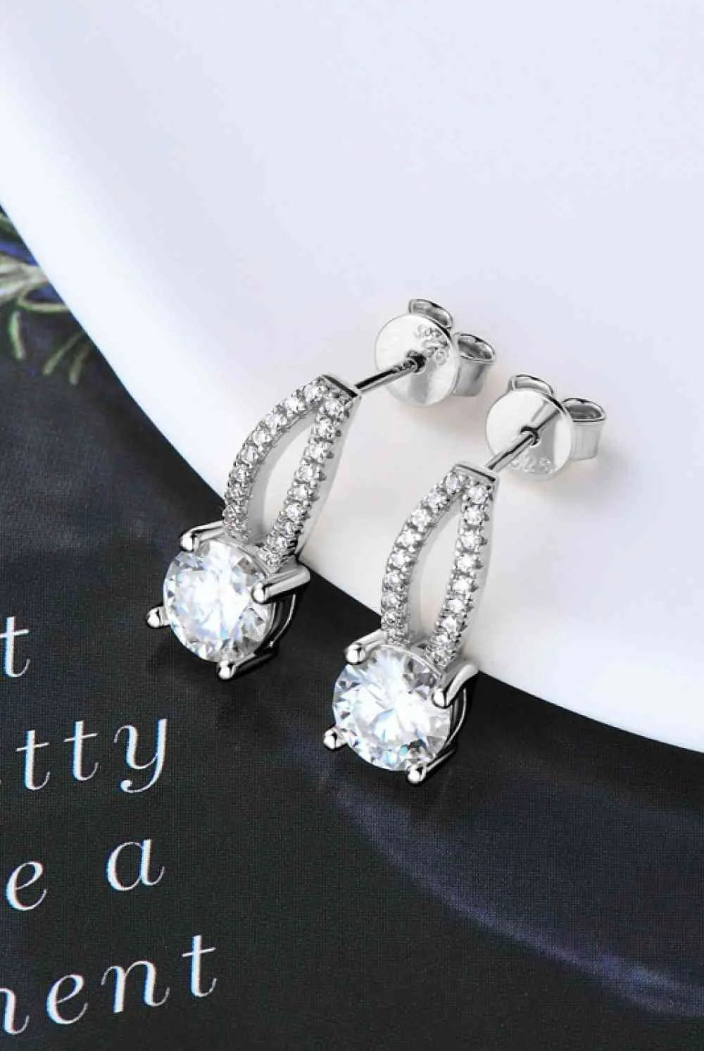 1 Carat Moissanite 925 Sterling Silver Earrings - GemThreads Boutique