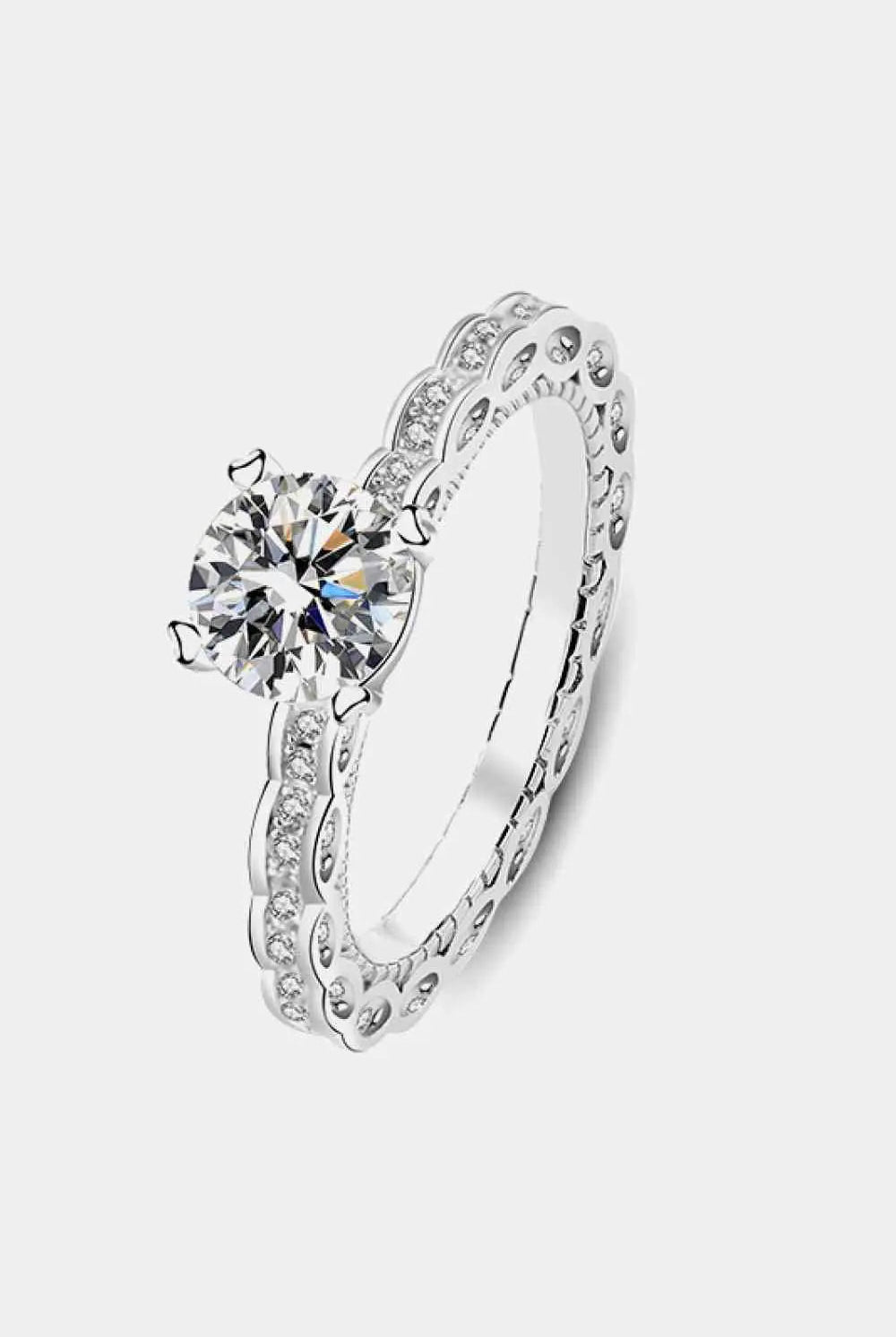 1 Carat Moissanite 925 Sterling Silver Ring - GemThreads Boutique