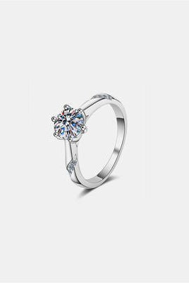1 Carat Moissanite 925 Sterling Silver Ring - GemThreads Boutique