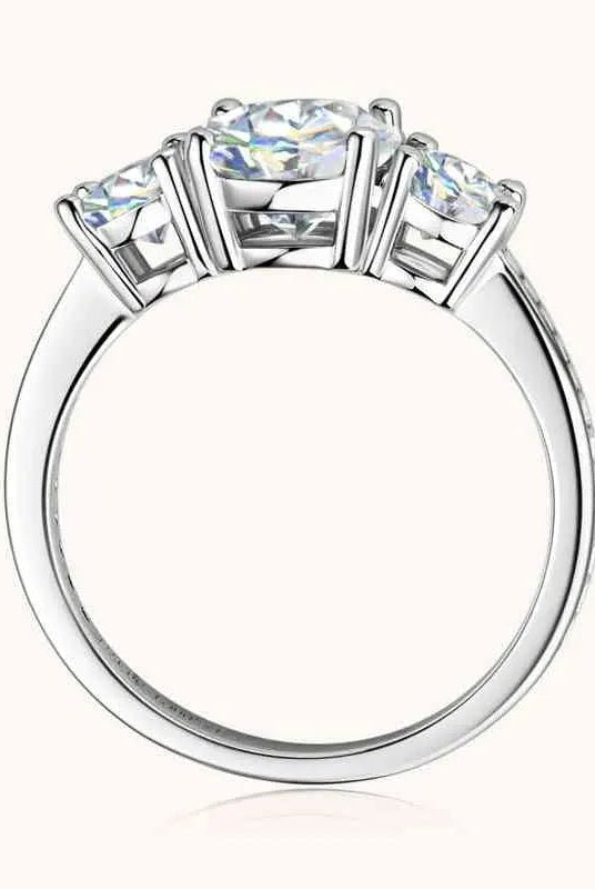 3 Carat Moissanite 925 Sterling Silver Ring - GemThreads Boutique