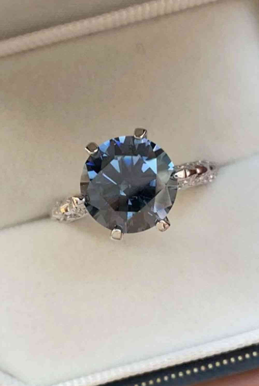5 Carat Moissanite 925 Sterling Silver Ring - GemThreads Boutique