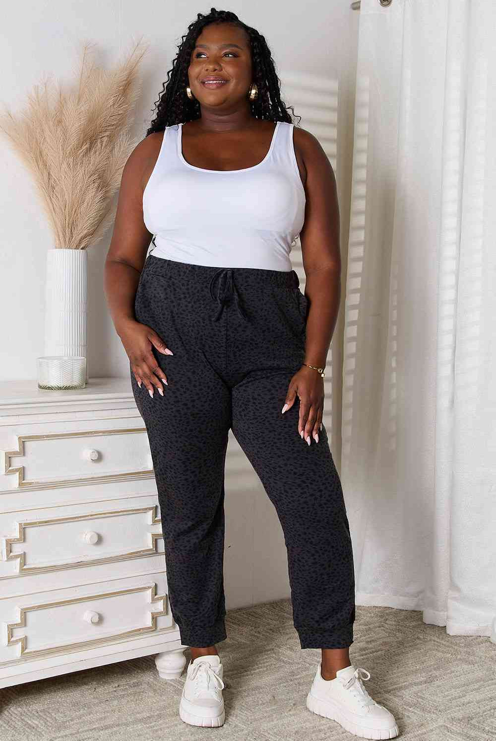 Basic Bae Leopard Print Joggers with Pockets - GemThreads Boutique