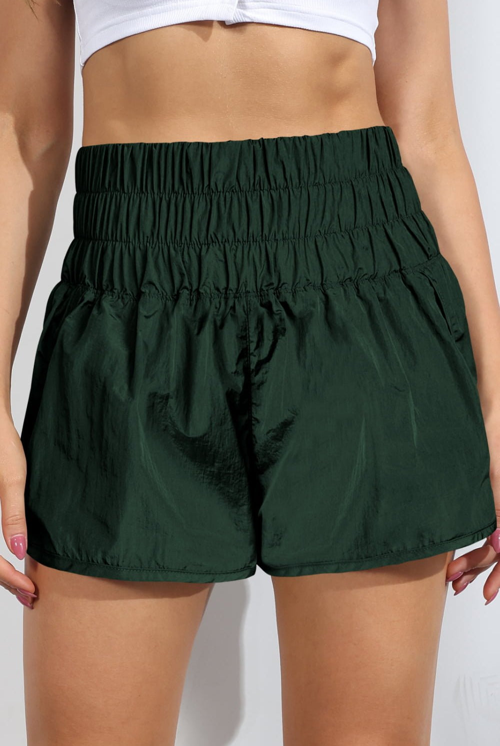 Breathable Smocked Sports Shorts - GemThreads Boutique