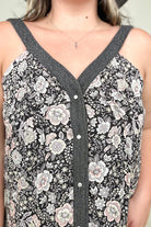 Davi & Dani Button Down Floral Maxi Dress - GemThreads Boutique