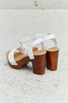 DDK Time After Time Wooden Platform Strap Heels - GemThreads Boutique