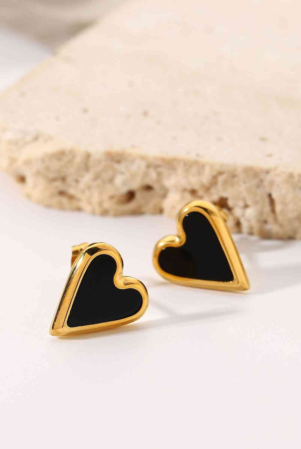 Heart Stainless Steel Stud Earrings - GemThreads Boutique