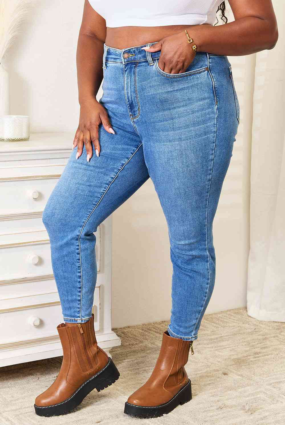 Judy Blue Full Size High Waist Skinny Jeans - GemThreads Boutique