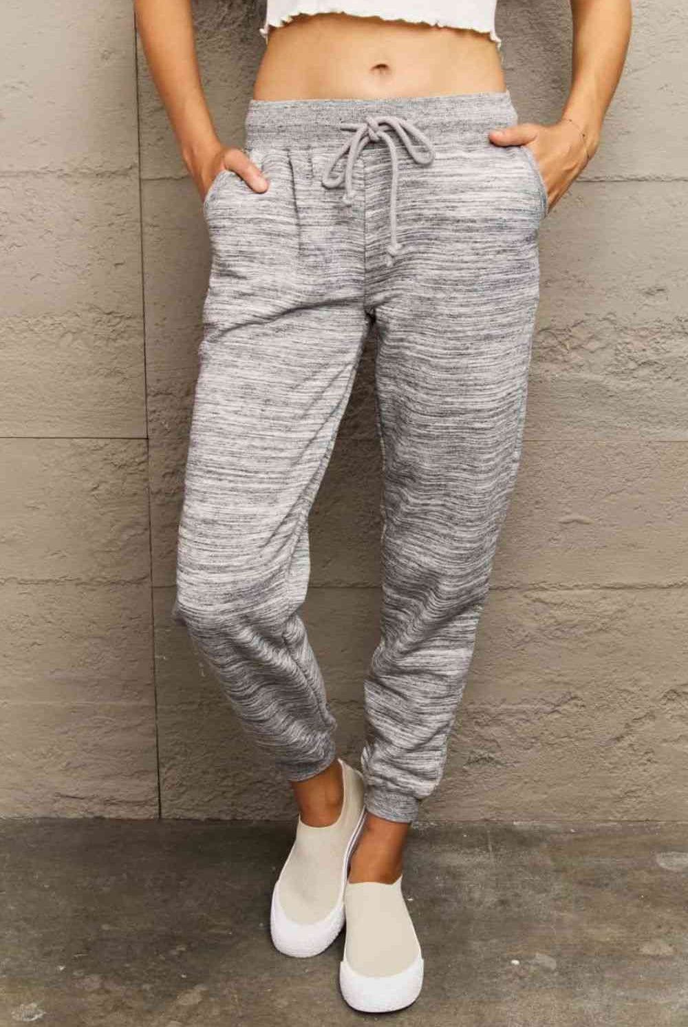 Ninexis Full Size Tie Waist Long Sweatpants - GemThreads Boutique
