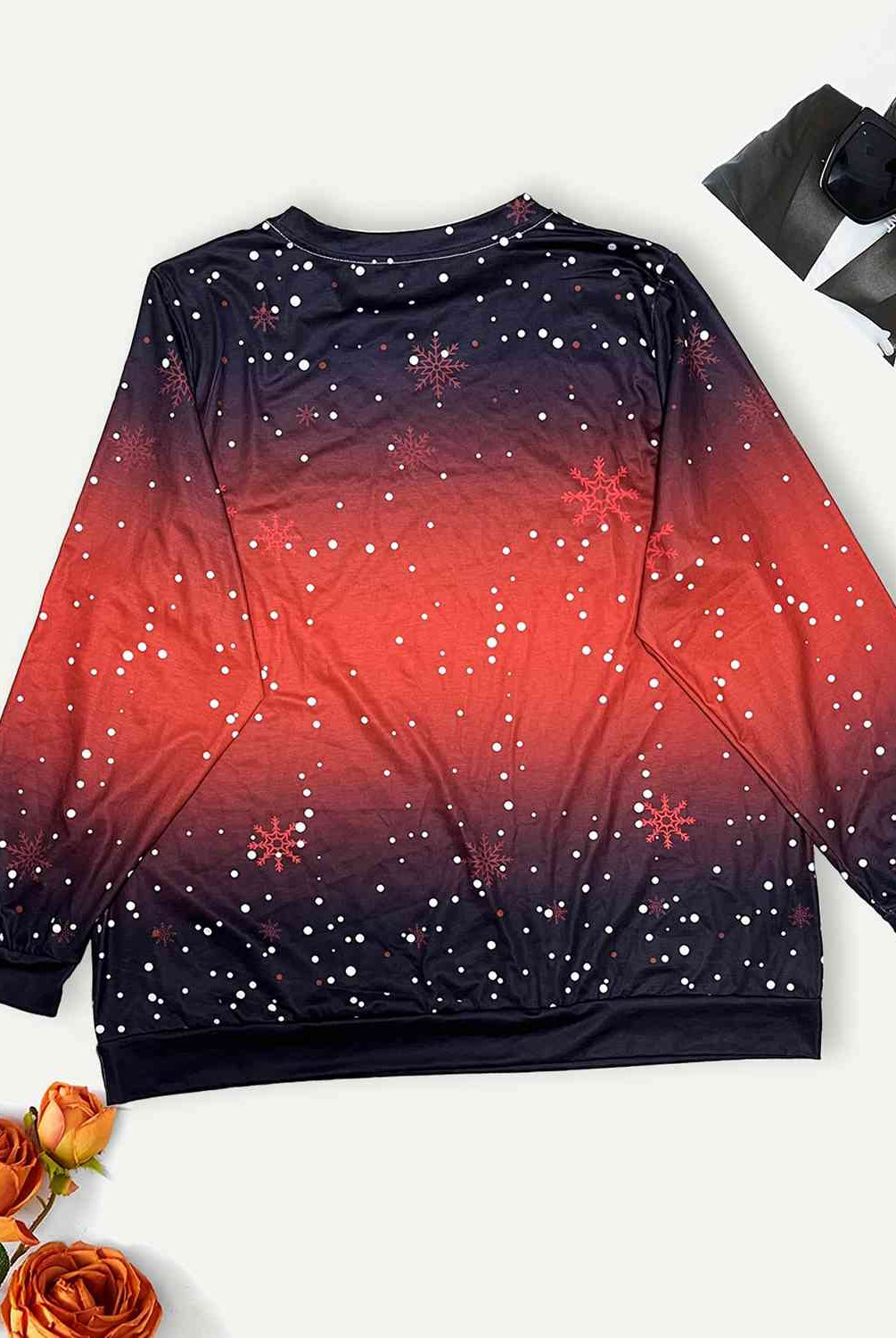 Plus Size Christmas Element Long Sleeve Sweatshirt - GemThreads Boutique