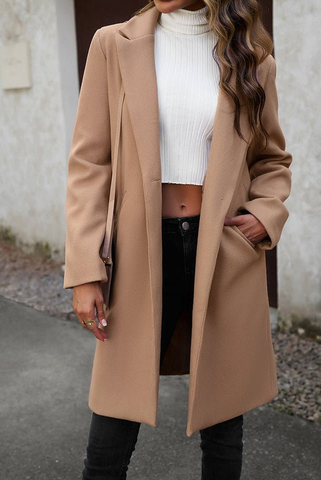 Pocketed Long Sleeve Jacket - GemThreads Boutique