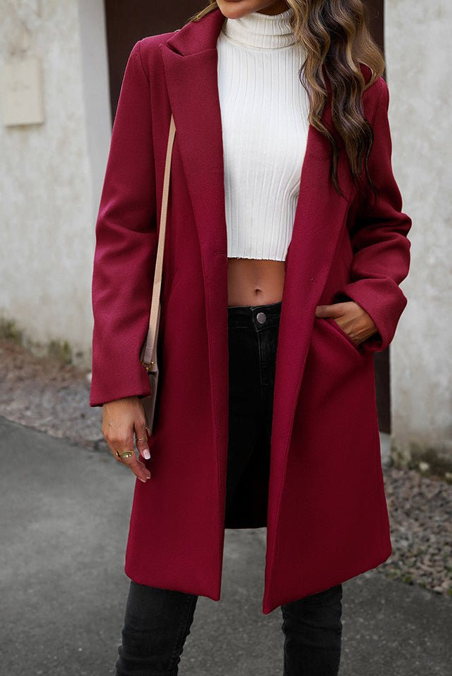 Pocketed Long Sleeve Jacket - GemThreads Boutique