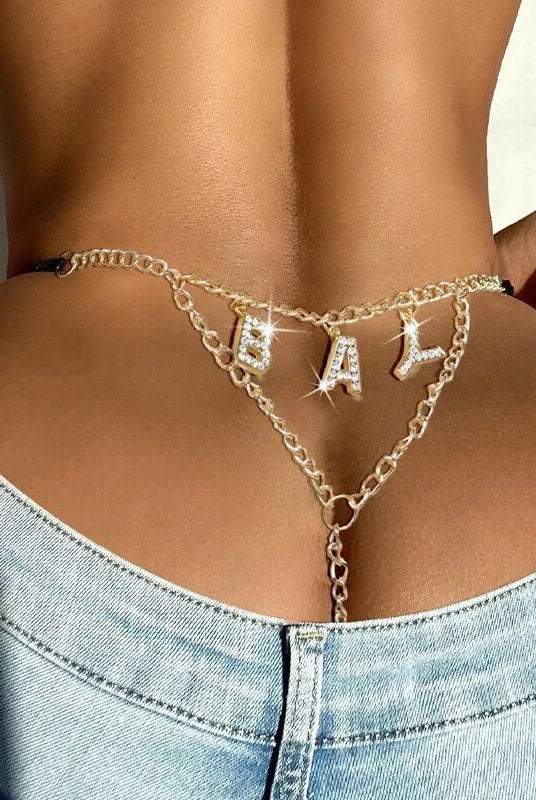 Sensual Lace and Metal Chain G-String: Erotic Underwear for Women - GemThreads Boutique