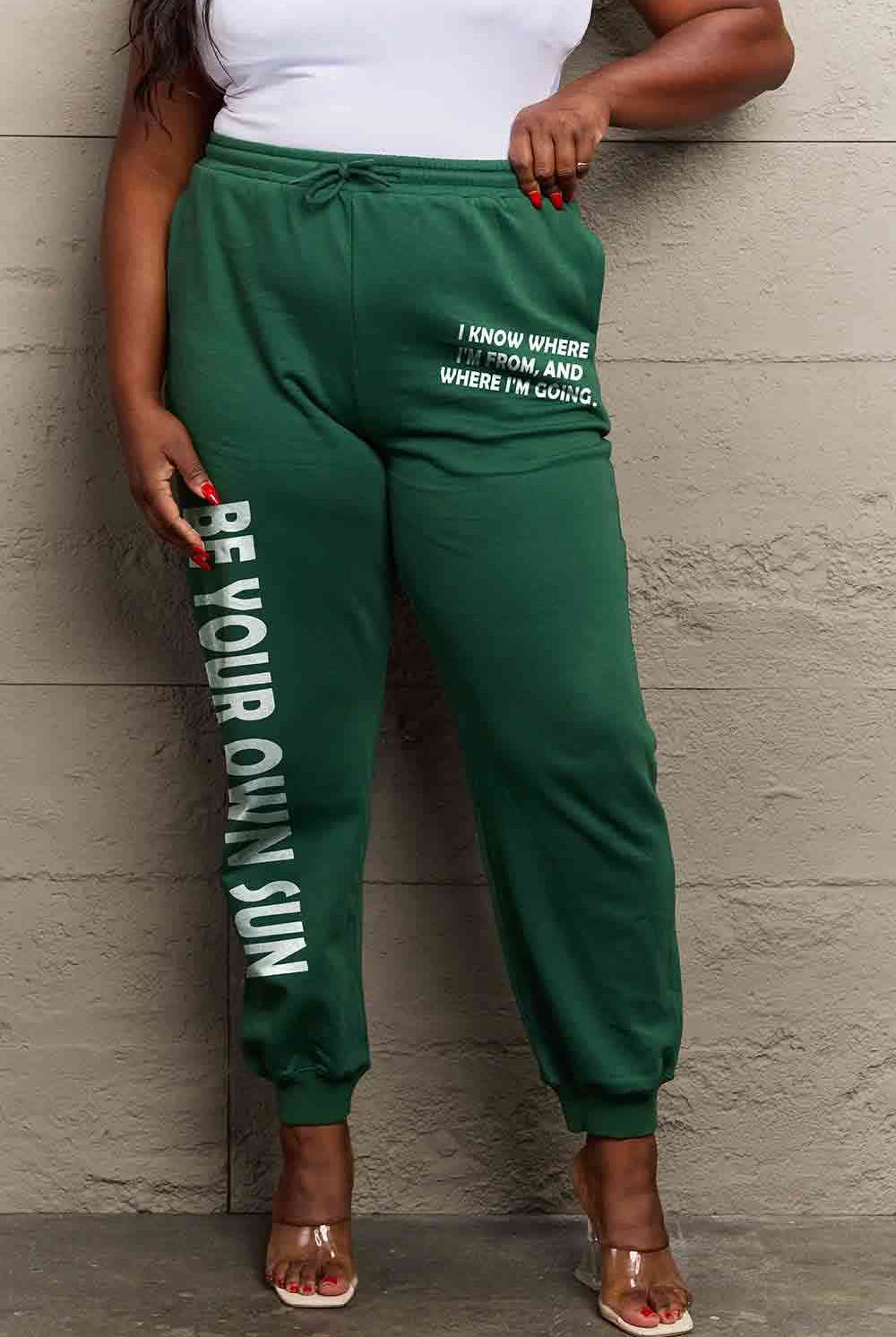 Simply Love Full Size BE YOUR OWN SUN Graphic Sweatpants - GemThreads Boutique