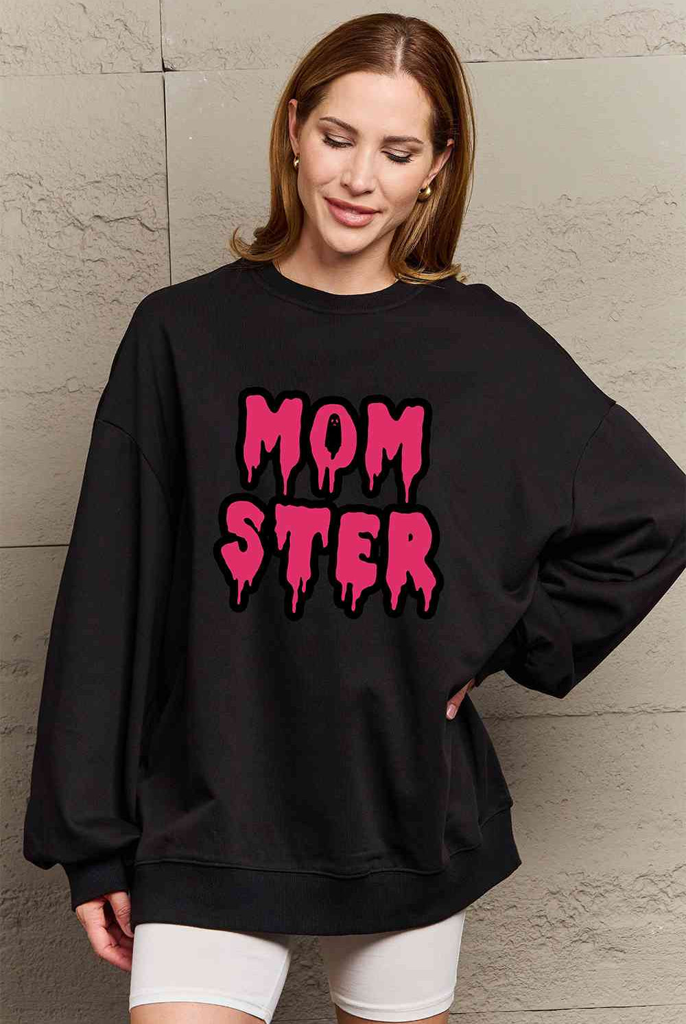 Simply Love Full Size MOM STER Graphic Sweatshirt - GemThreads Boutique