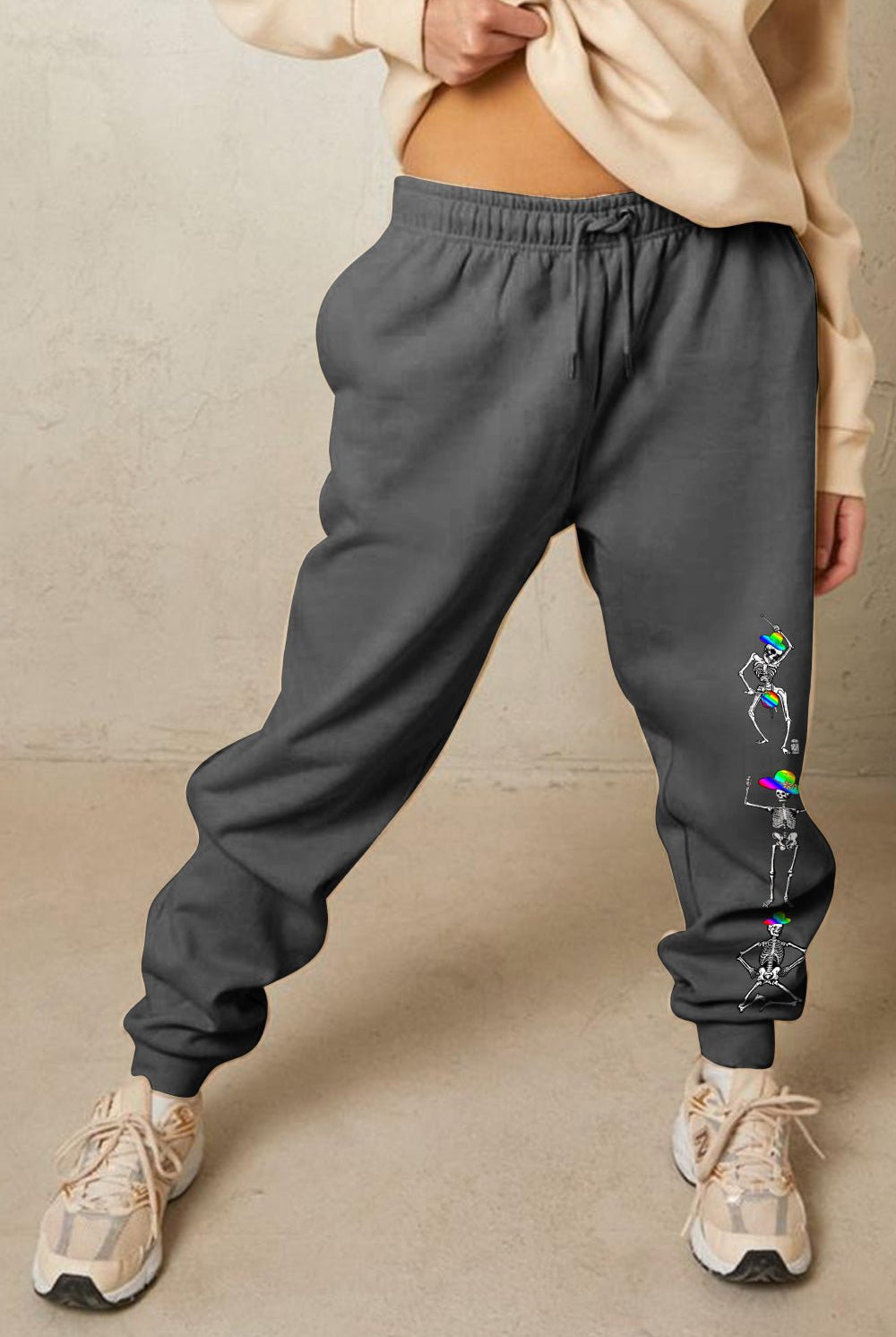 Simply Love Full Size SKELETON Graphic Sweatpants - GemThreads Boutique