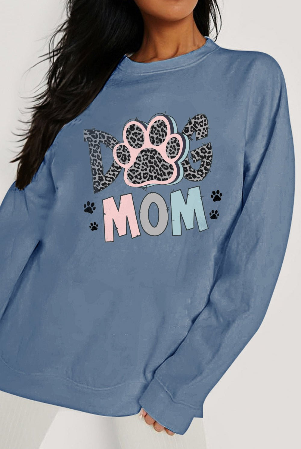 Simply Love Simply Love Full Size DOG MOM Graphic Sweatshirt - GemThreads Boutique