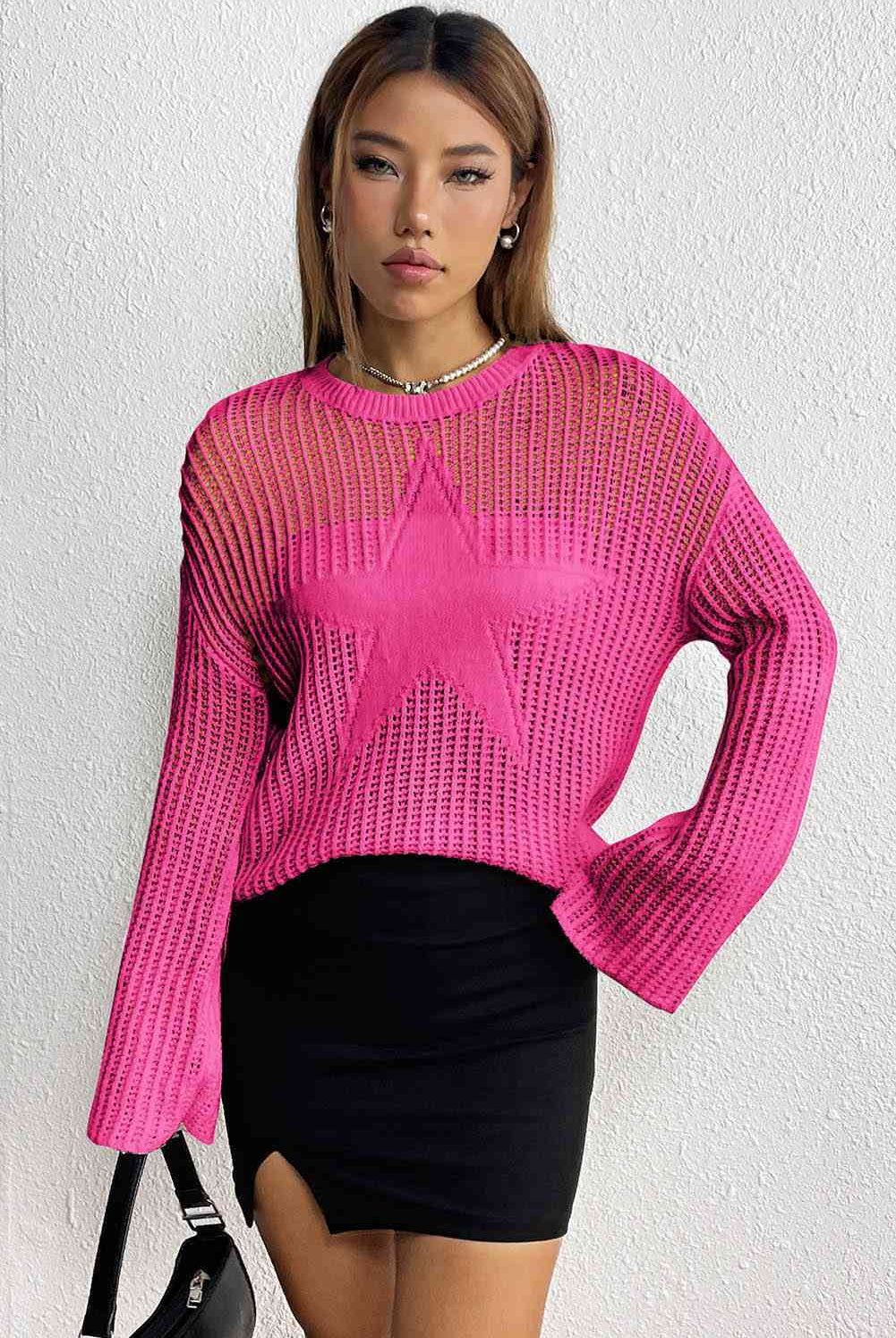 Star Rib-Knit Sweater - GemThreads Boutique