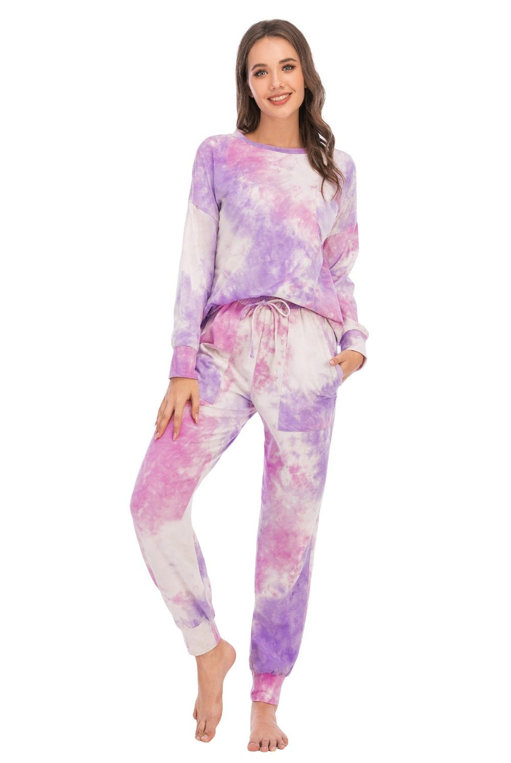 Tie-Dye Top and Pants Lounge Set - GemThreads Boutique