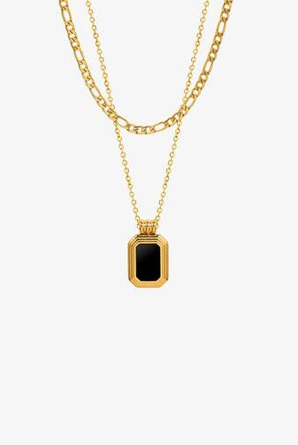 Titanium Steel Gold-Plated Pendant Necklace - GemThreads Boutique