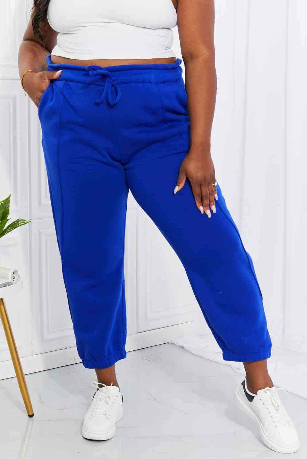 Zenana Full Size Can't Stop Me Paperbag Waist Joggers - GemThreads Boutique