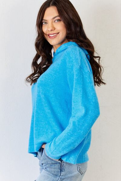 Zenana Full Size Long Sleeve Cozy Hoodie - GemThreads Boutique