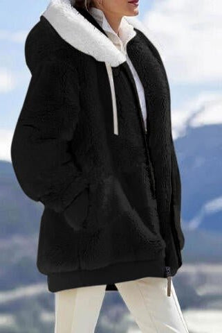 Zip-Up Hooded Teddy Coat - GemThreads Boutique