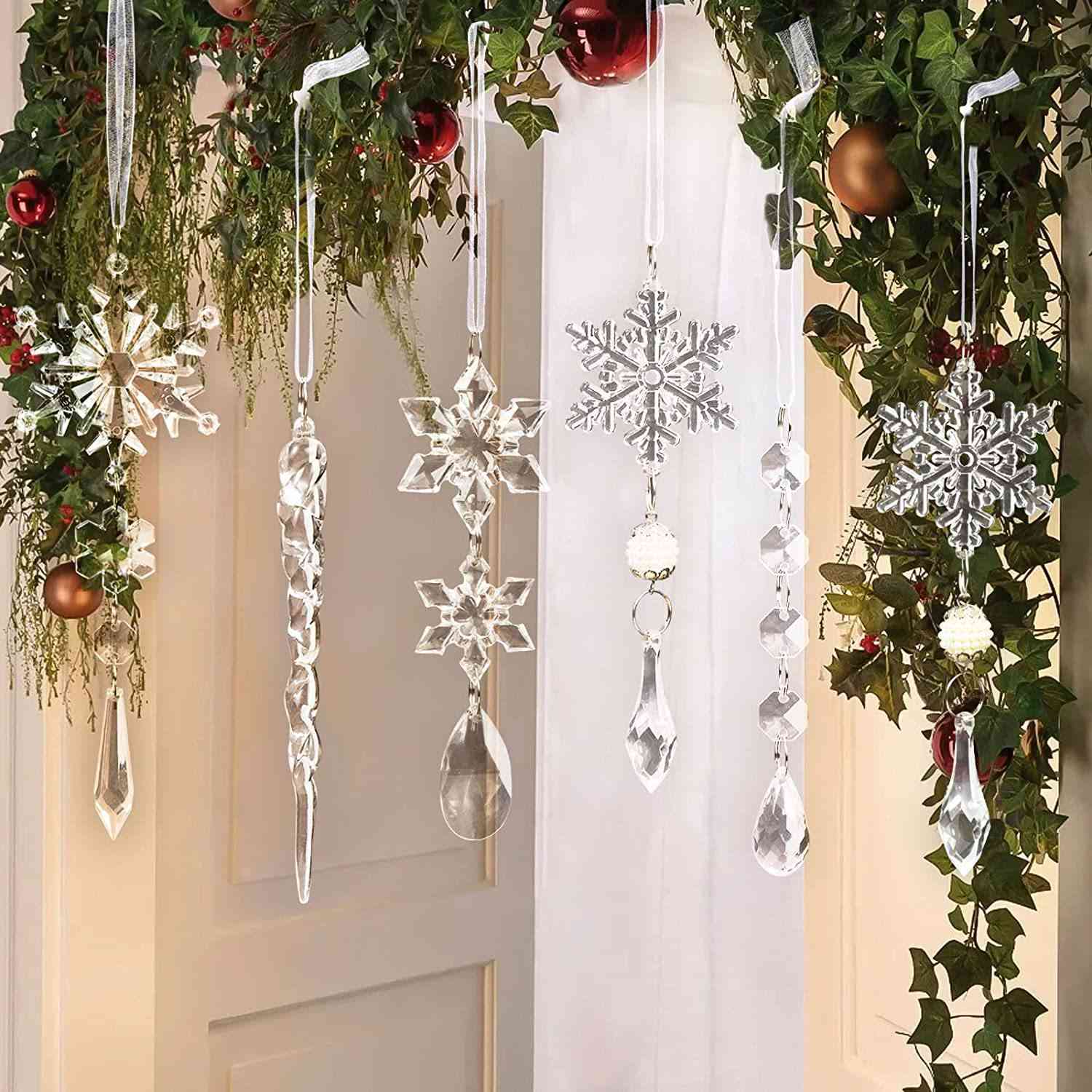 10-Piece Acrylic Icicle Ornaments - GemThreads Boutique