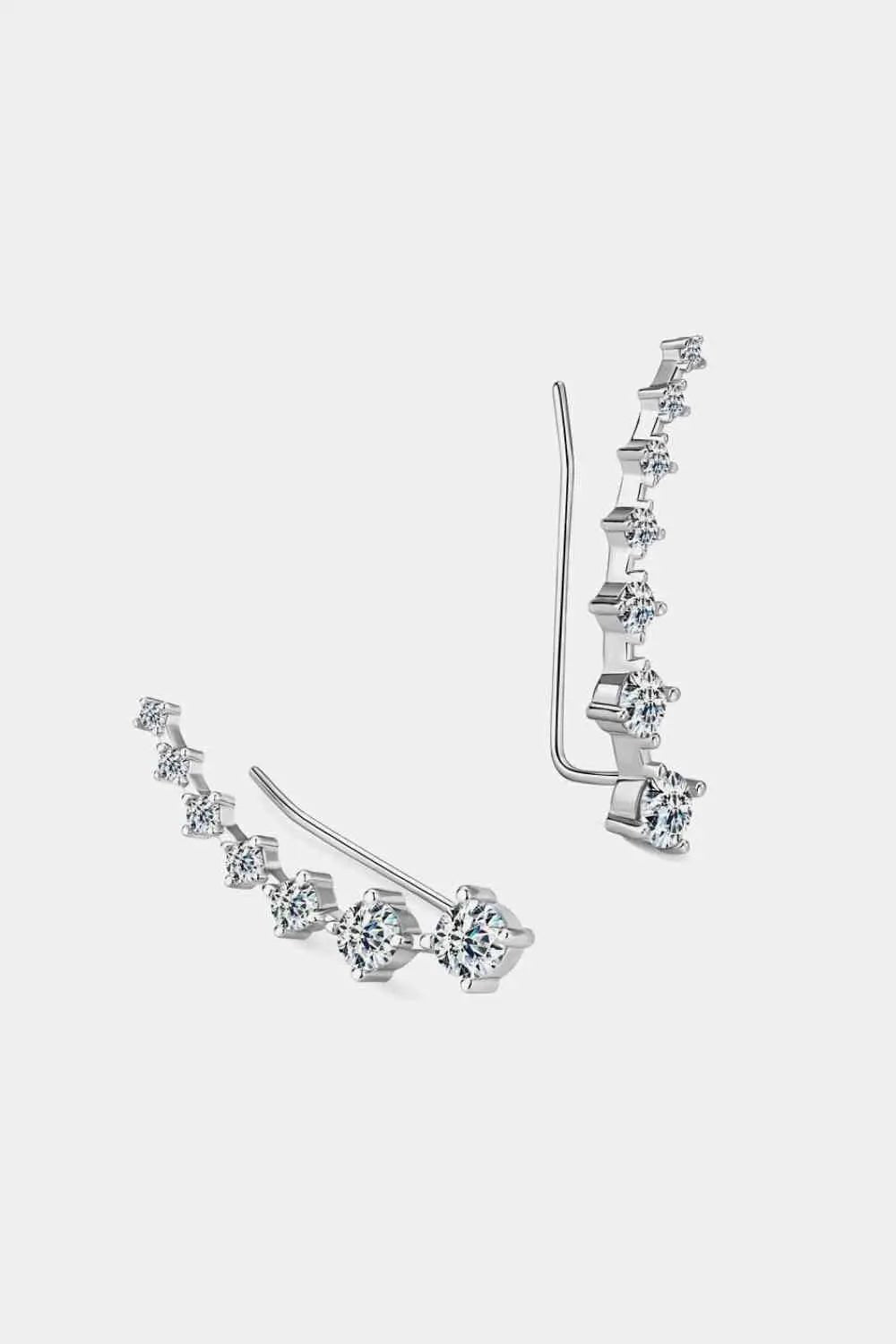 1.9 Carat Moissanite 925 Sterling Silver Earrings - GemThreads Boutique