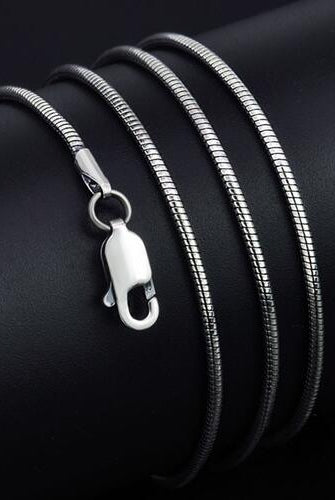23.6" Snake Chain 925 Sterling Silver Necklace - GemThreads Boutique