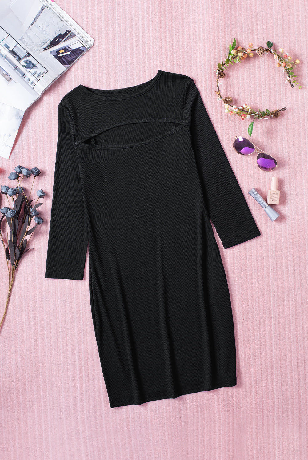 black long sleeve dress from GemThreads Boutique