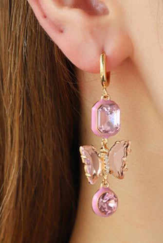 3-Piece Heart, Butterfly Shape Earrings - GemThreads Boutique