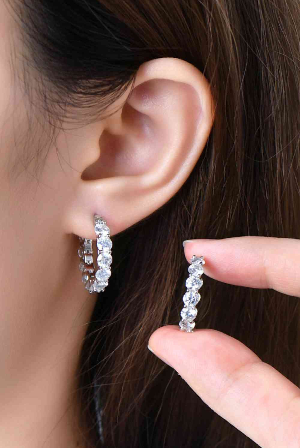 7.2 Carat Moissanite 925 Sterling Silver Earrings - GemThreads Boutique