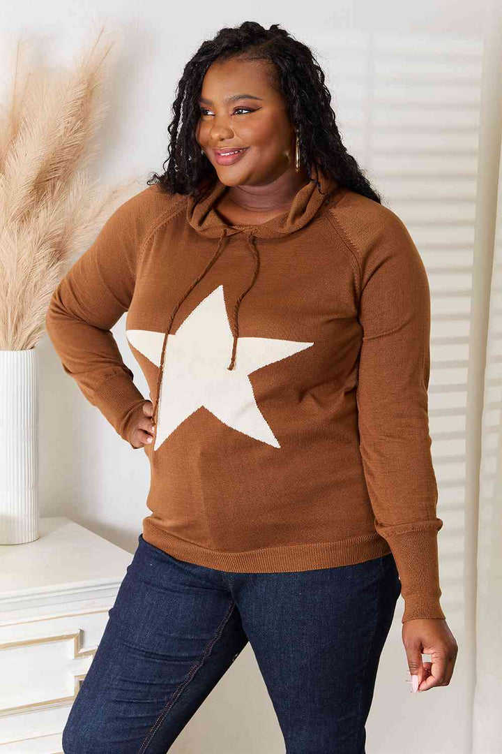 Heimish Full Size Star Graphic Hooded Sweater - GemThreads Boutique Heimish Full Size Star Graphic Hooded Sweater