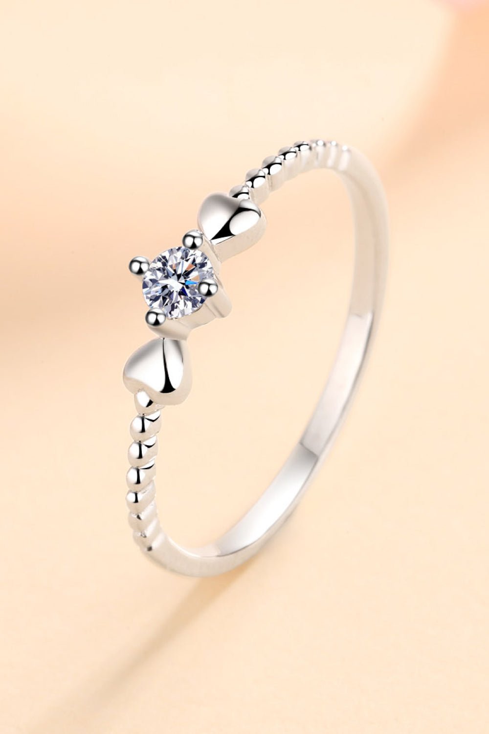 Adored Moissanite Heart 925 Sterling Silver Ring - GemThreads Boutique