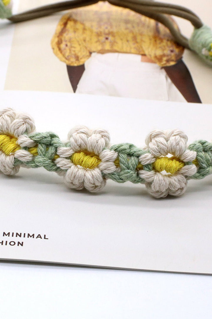 Assorted 2-Pack In My Circle Daisy Macrame Headband - GemThreads Boutique
