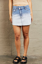 BAYEAS High Waisted Asymmetrical Ombre Mini Skirt - GemThreads Boutique