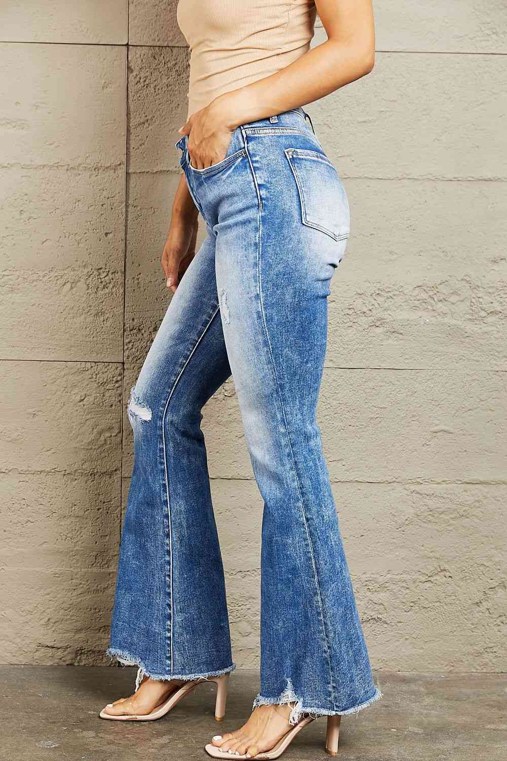 BAYEAS Izzie Mid Rise Bootcut Jeans - GemThreads Boutique