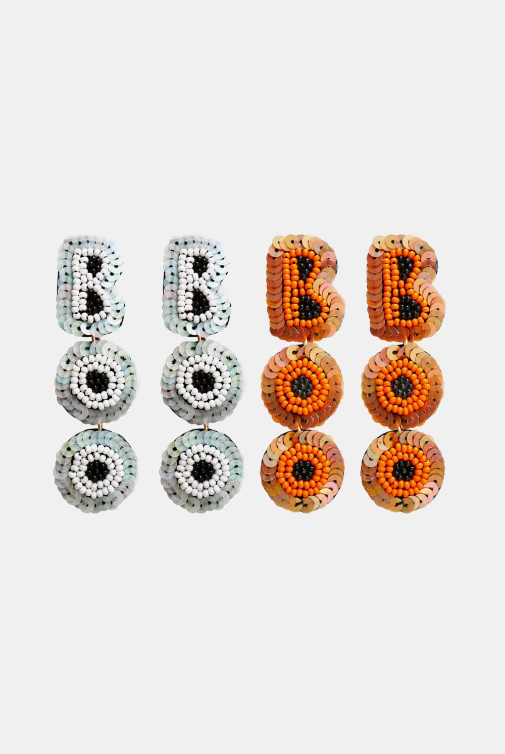 BOO Beaded Dangle Earrings - GemThreads Boutique