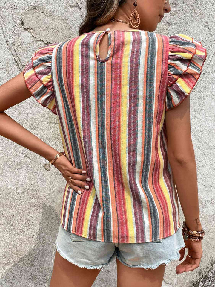 Cap Sleeve Striped Top - GemThreads Boutique