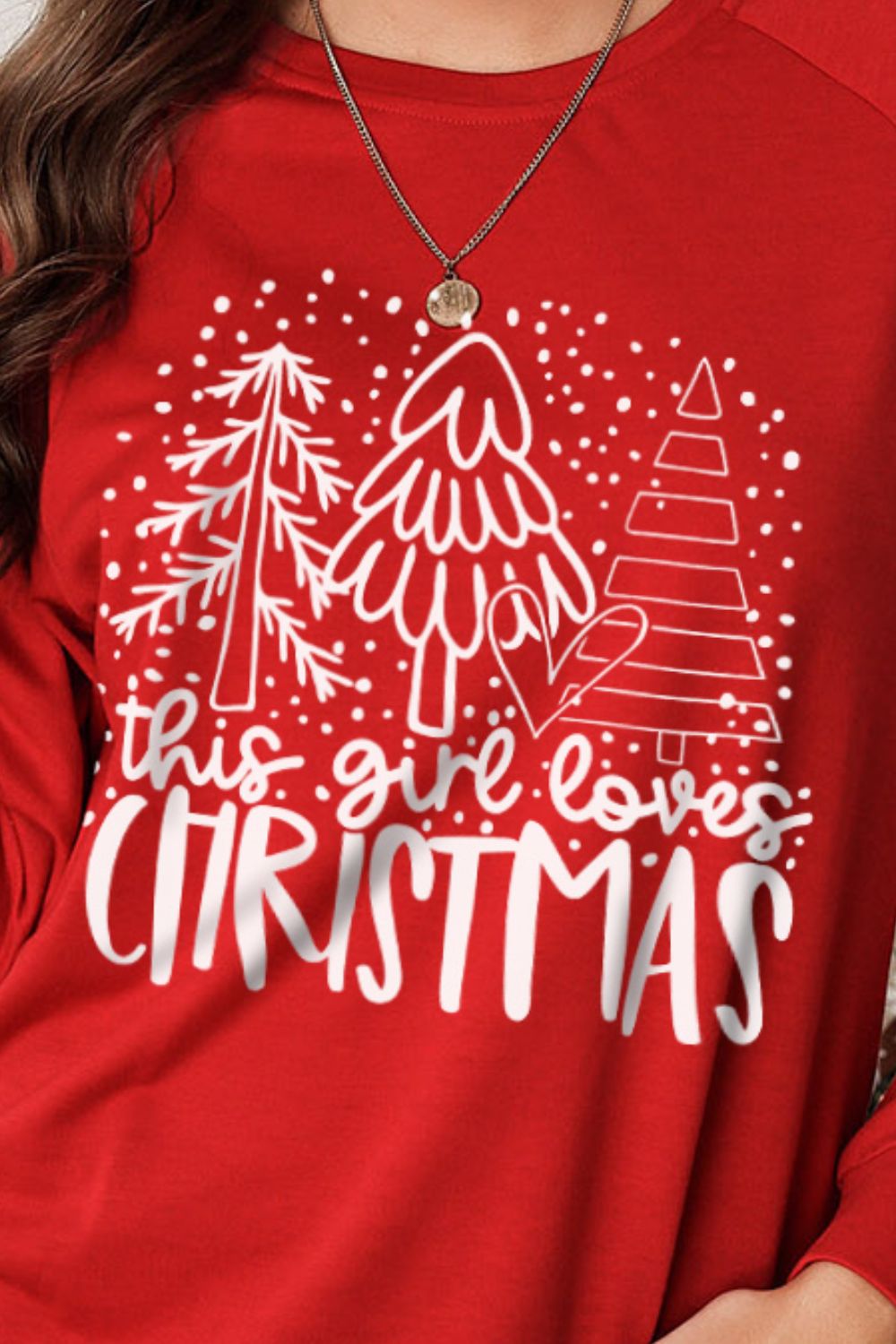 Christmas Tree Round Neck Sweatshirt - GemThreads Boutique