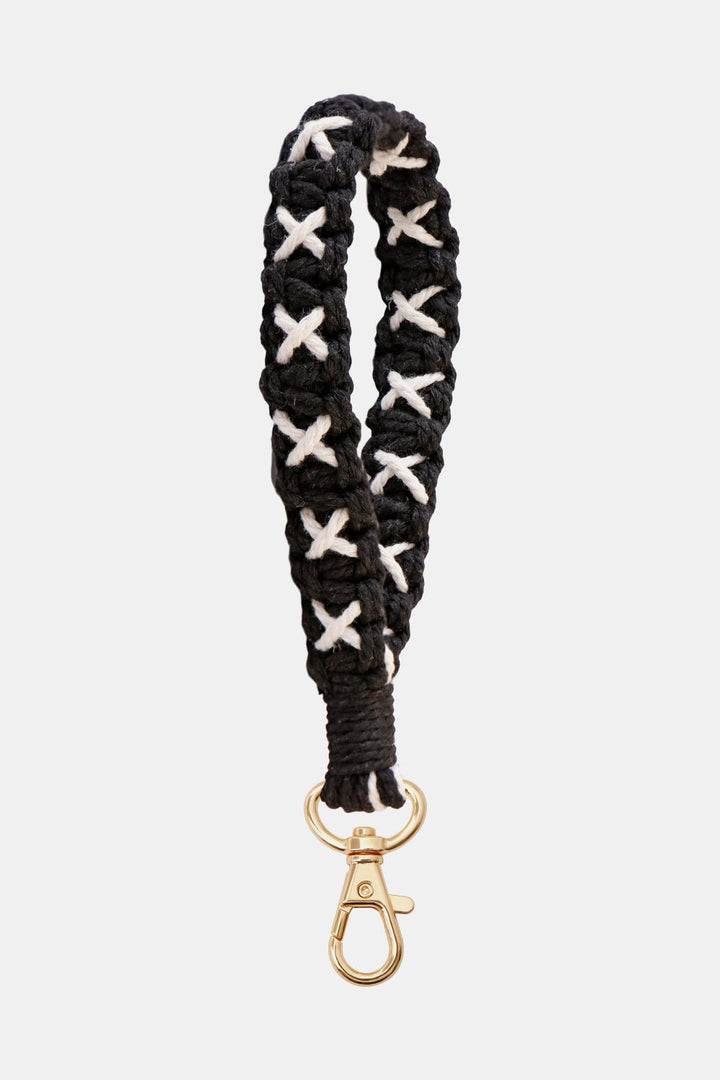 Contrast Macrame Key Chain - GemThreads Boutique