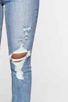 Distressed Slit Jeans - GemThreads Boutique