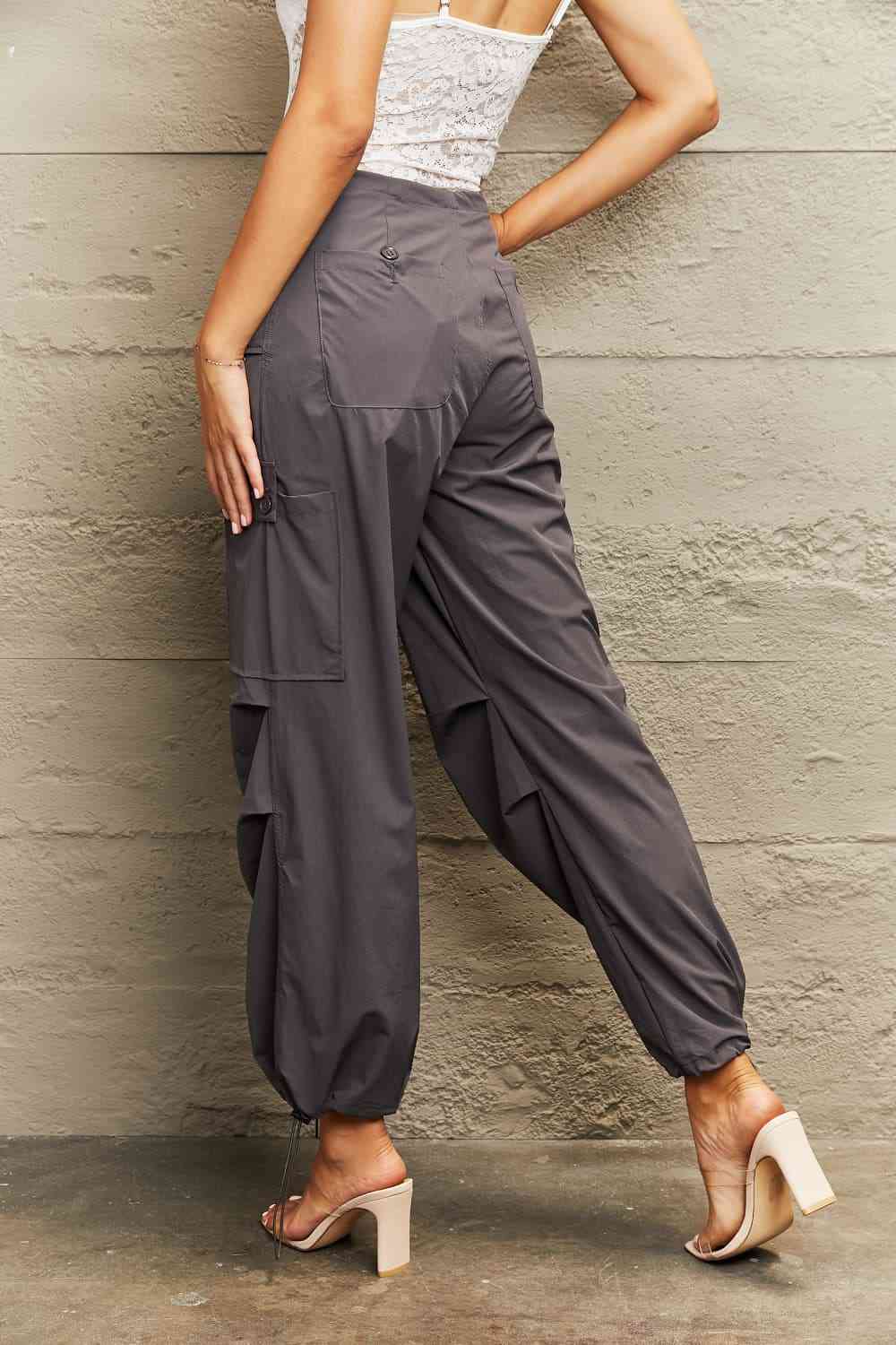 Drawstring Waist Joggers with Pockets - GemThreads Boutique