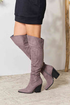 East Lion Corp Block Heel Knee High Boots - GemThreads Boutique